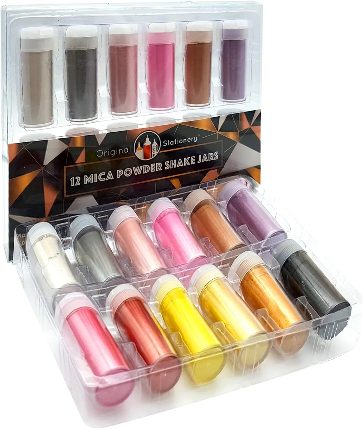 Original Stationery Poudre de Mica 12 Couleurs Coffret Cadeau de Pigments Métalliques pour la Fabrication de Savon…