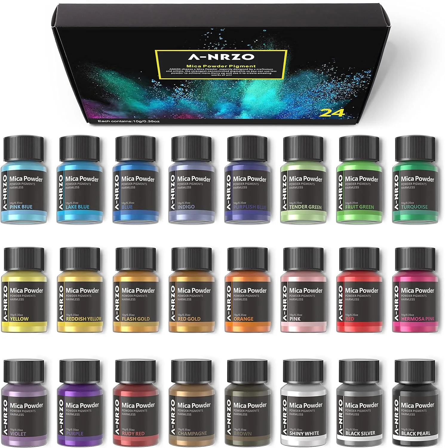 Poudre de Mica Époxy 24 Couleurs 10g
