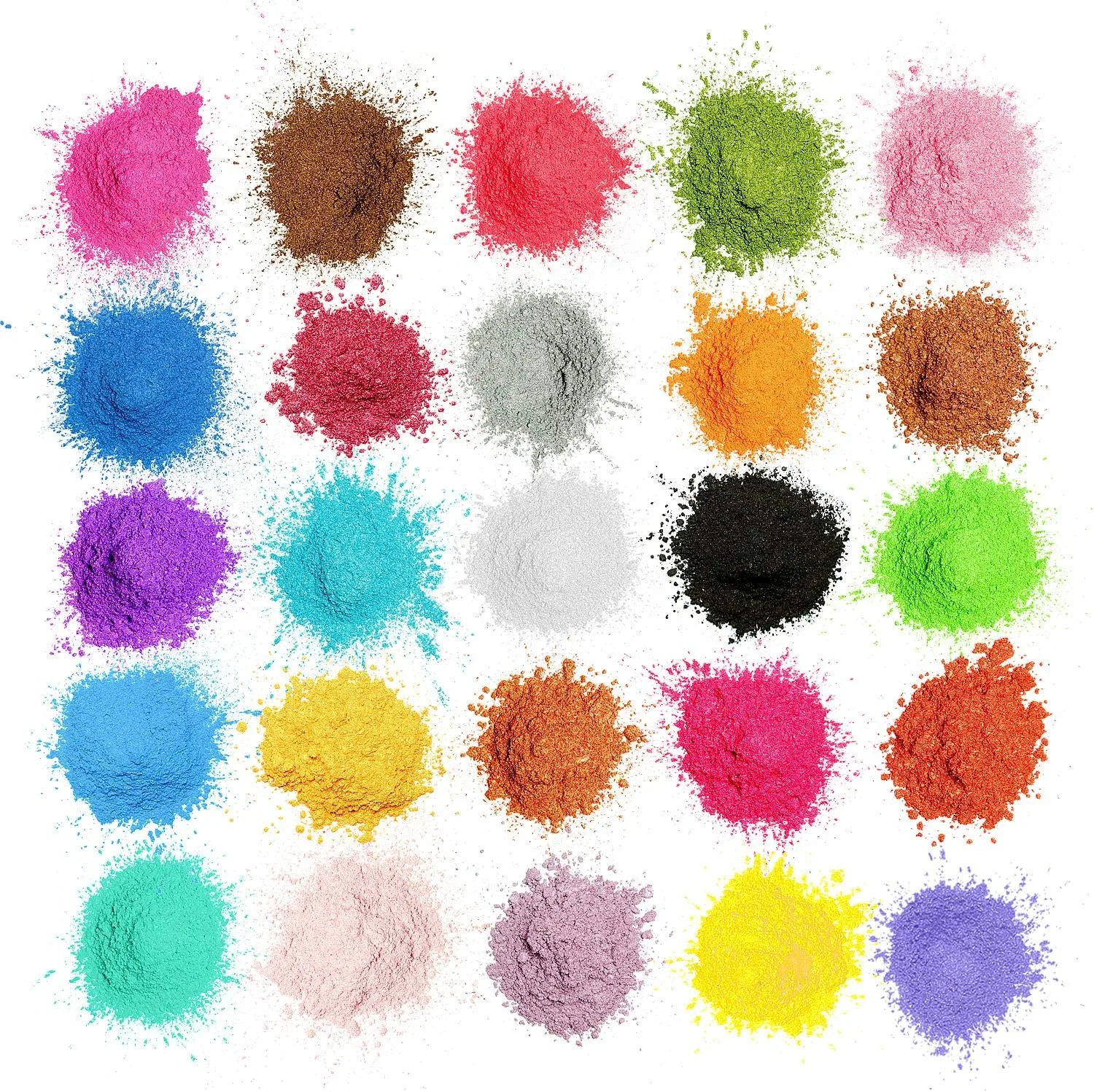 MOSUO Pigments Poudre de Mica, 25 Couleurs Colorant de Savon(5g), Pigment Resine Epoxy Pailletées Naturel Minerale pour…