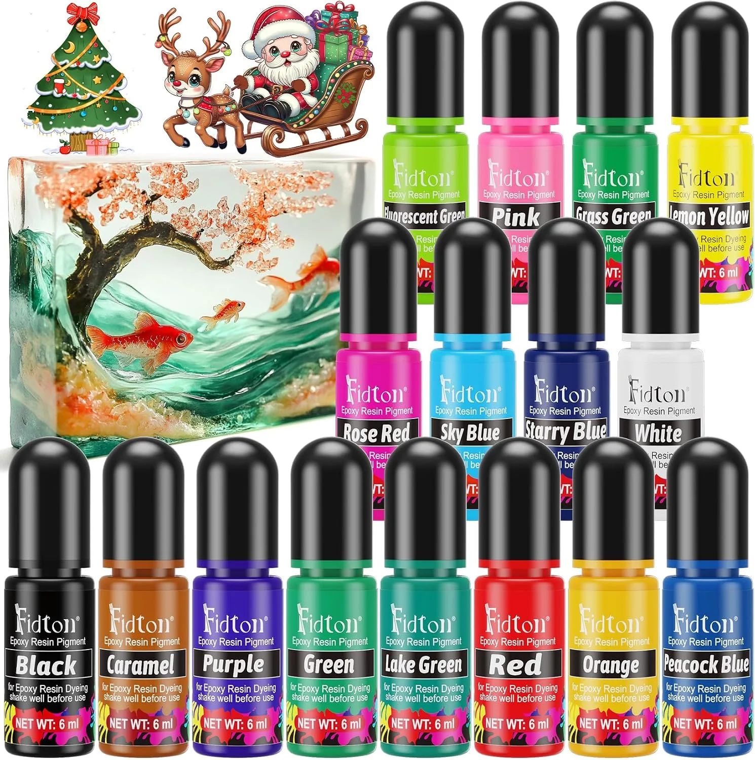 Colorant Époxy 16 Couleurs – 6ml